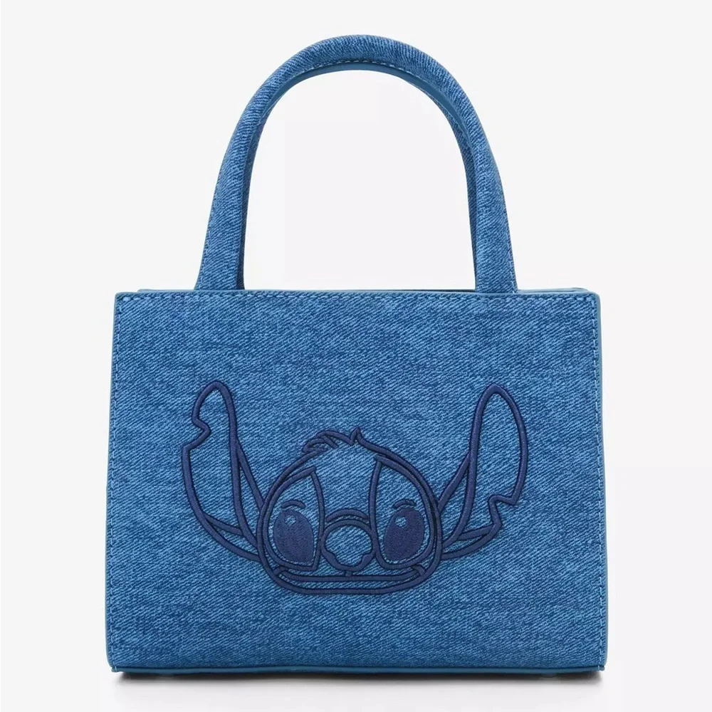 Loungefly Disney Lilo & Stitch Denim Stitch Crossbody Bag NWT - Picture 2 of 4